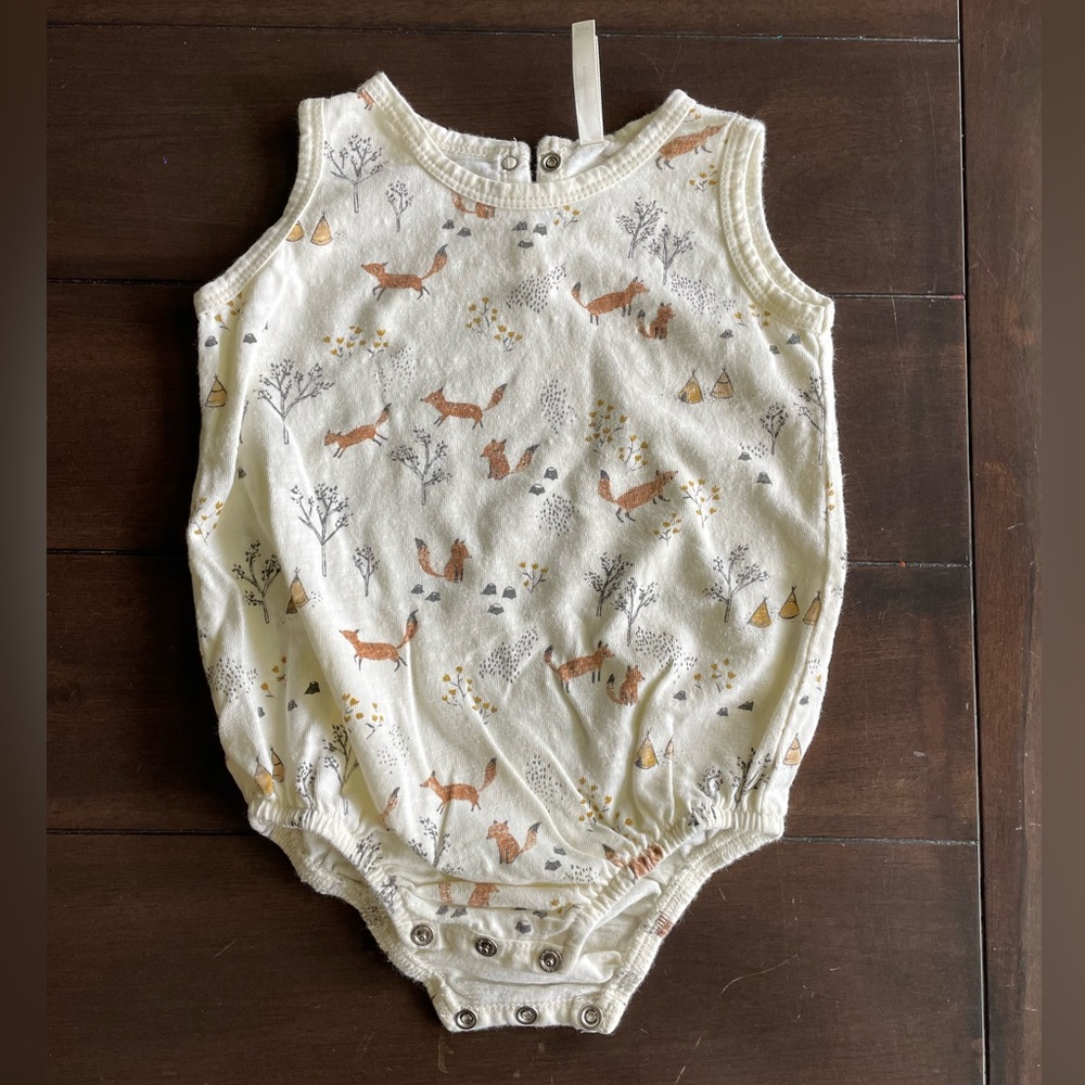 Rylee + Cru Fox Camping Bubble Romper